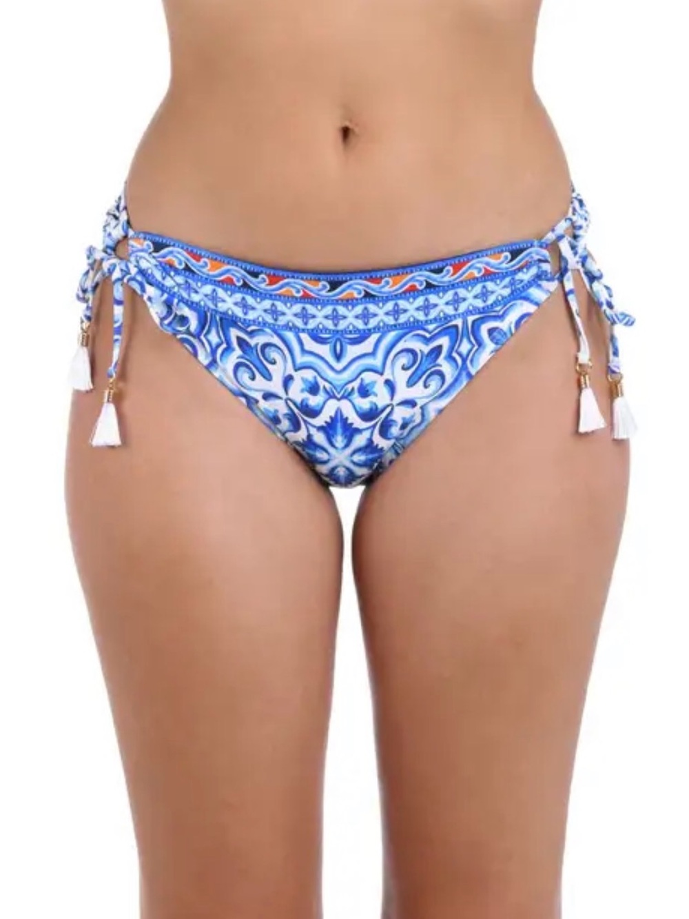 NWT La Blanca Alboran Adjustable Loop Hipster Bikini Bottoms Swim Size 10 NEW